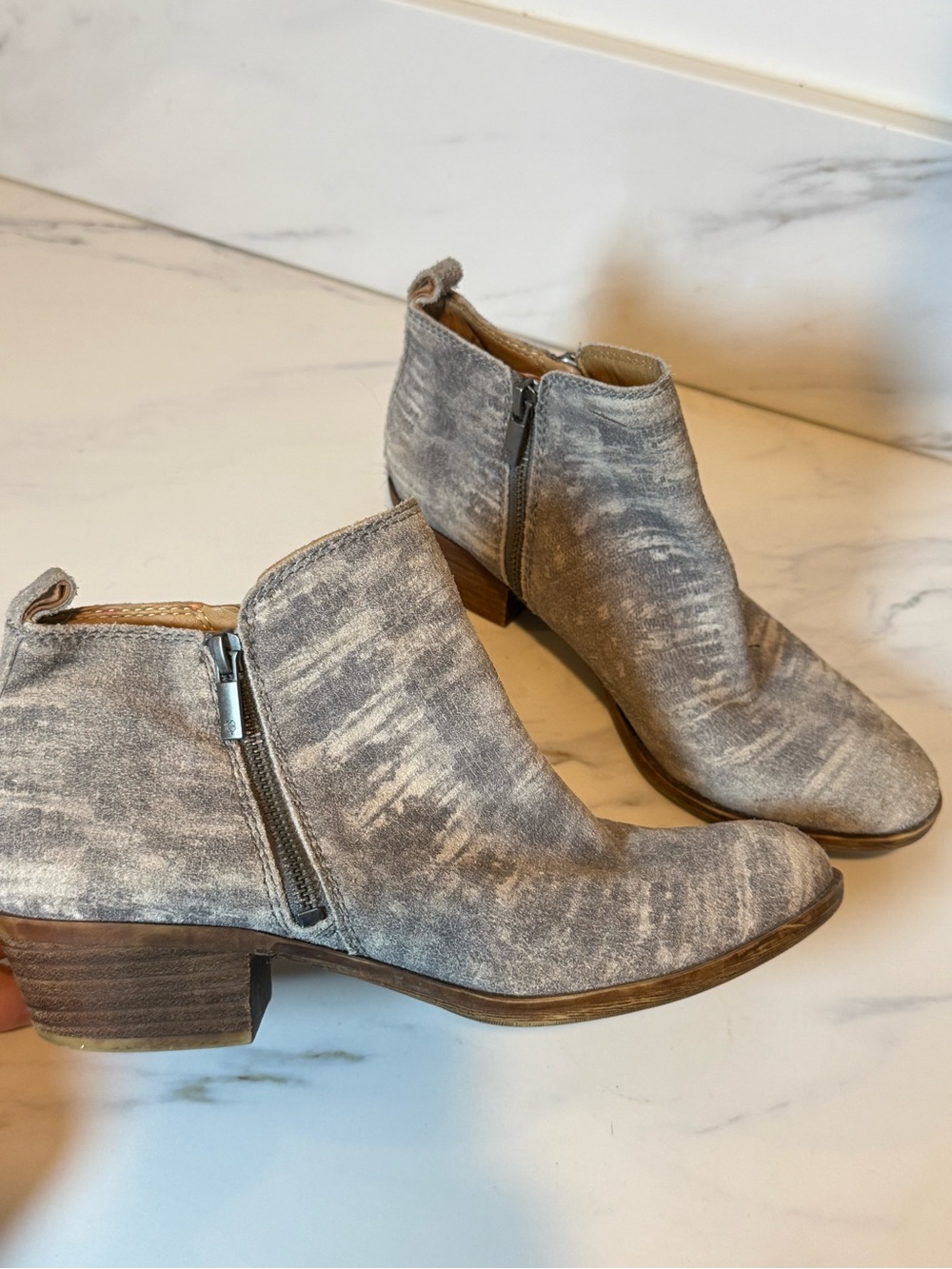 Lucky brand blue wash booties